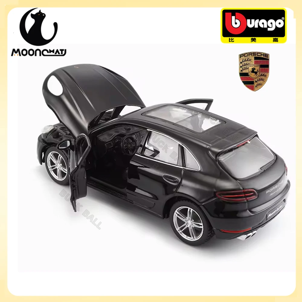 1:24 Bburago Porsche Macan Model  Die Cast Sports Car Alloy Car Collection Toy Luxury Vehicle Ornament Boy Birthday Gift