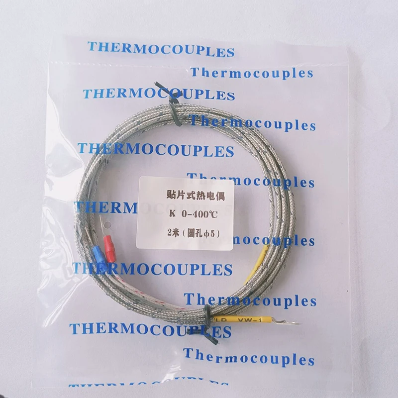 5mm Hole Washer Gasket Type Probe Thermocouple K Temperature Sensor 2M Cable for Industrial Temperature Controller