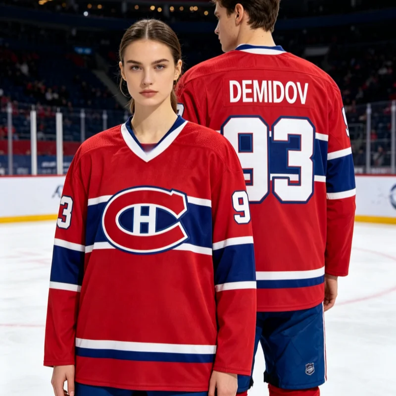 Camiseta de hockey Utah Mammoth, sudadera de manga larga del equipo Montreal Canadiens, camisetas de Cosplay para hombres y mujeres, camisetas de secado rápido