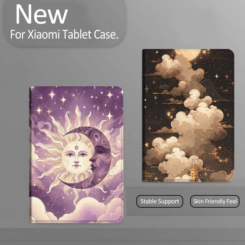 

Starry Clouds Cartoon Tower Gift Tablet Case For Xiaomi Redmi Mini Pad SE K 2 4 5 6 7 8 2023 2025 11 8.8 11.2 10.1 Pro