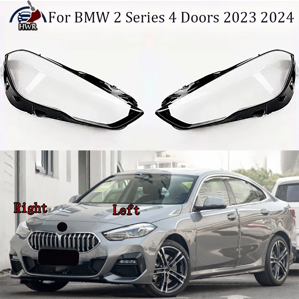 

For BMW 2 Series 4 Doors 2023 2024 Transparent Headlight Cover Headlamp Shell Clear Lens Glass Cover Replace Original Lampshade