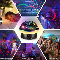 Fungo Star Night Lamp Starry Sky Night Light Projector Baby Lamp Decor rotante Starry Nursery Room Decoration regalo per bambini