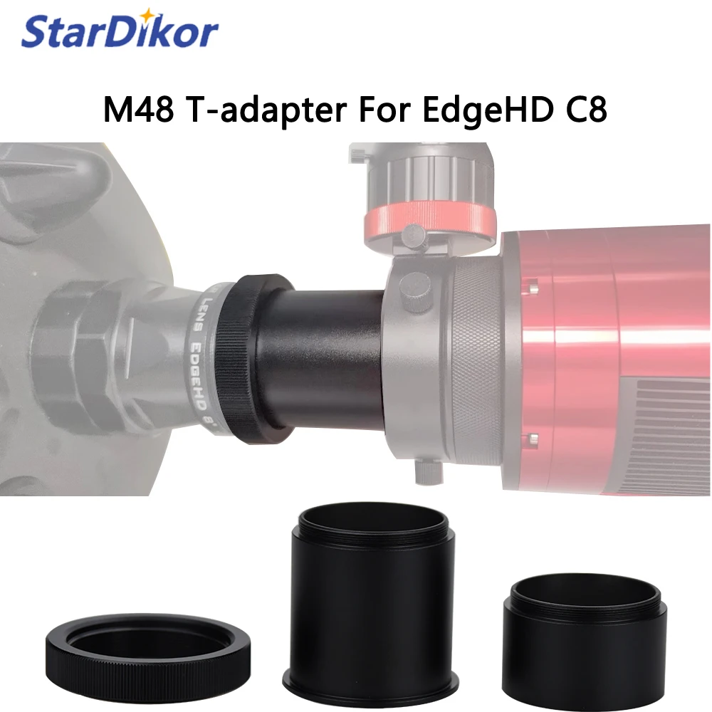 StarDikor M48 T-adapter For CELESTRON EDGE HDC8 Telescope With The 0.7x Reducer Lens Optimum Back Focus Universal For F10 Or F7