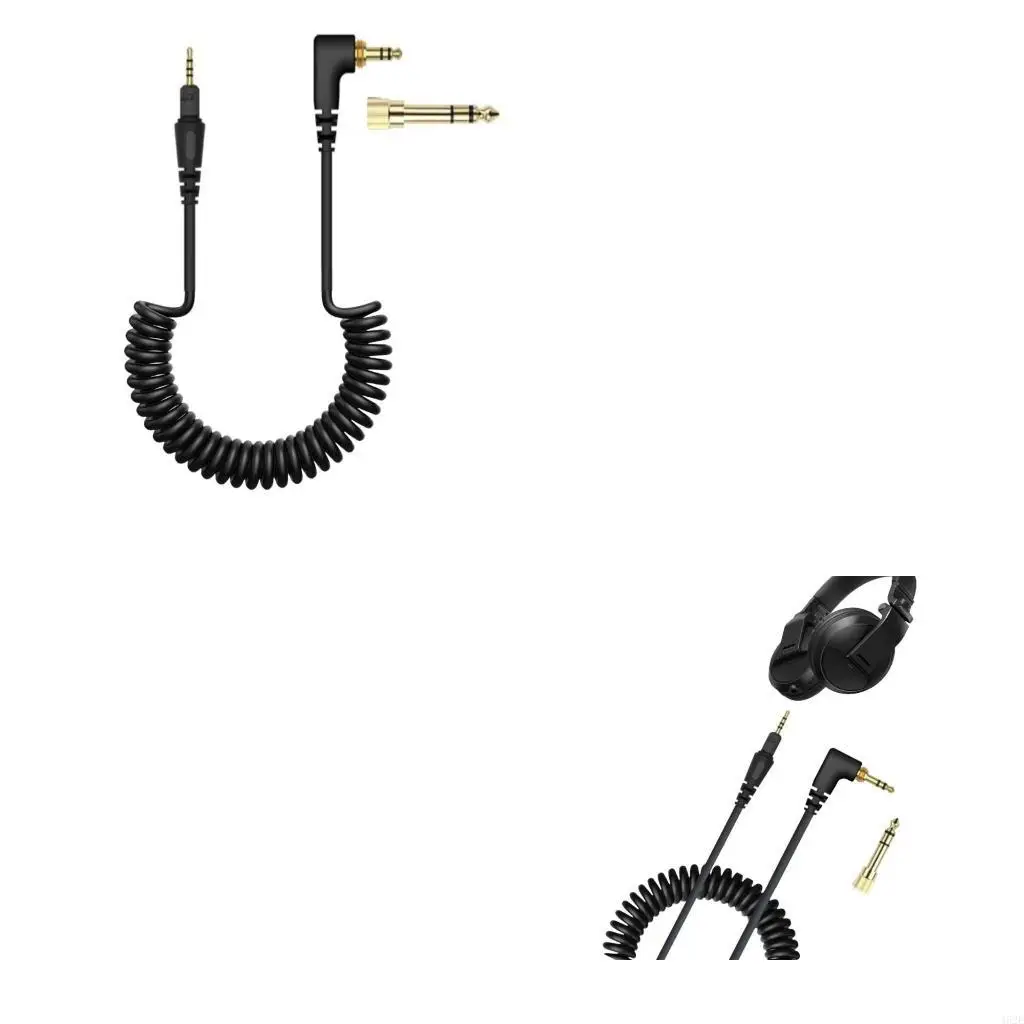 

462E Enhances Audios DJ Cable Cord for X7 X7S7 Headphones Featuring Coiled Spring Flexibility Low Distortions