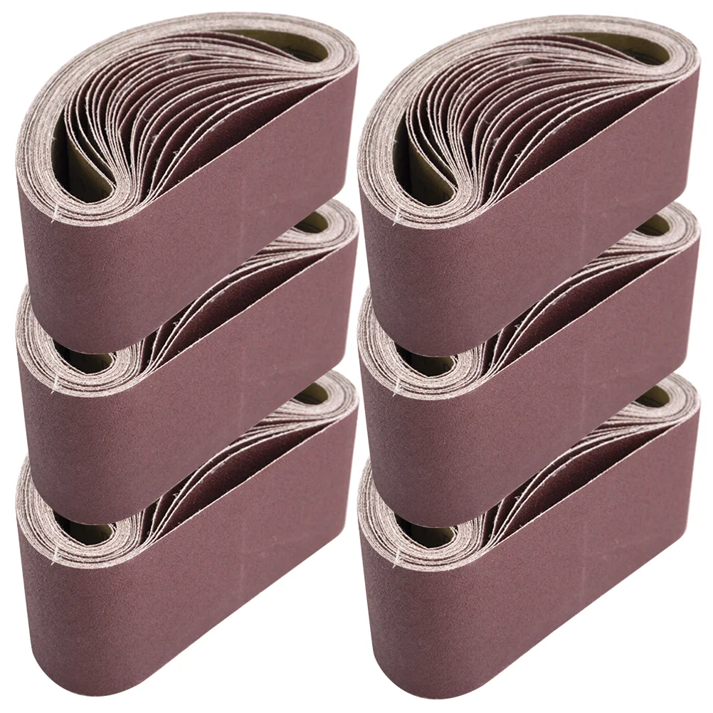 6 Pcs Sander Belt Paper Bench Grinder Accessories 4x24 Sanding 80 Grit Belts Sandpaper for