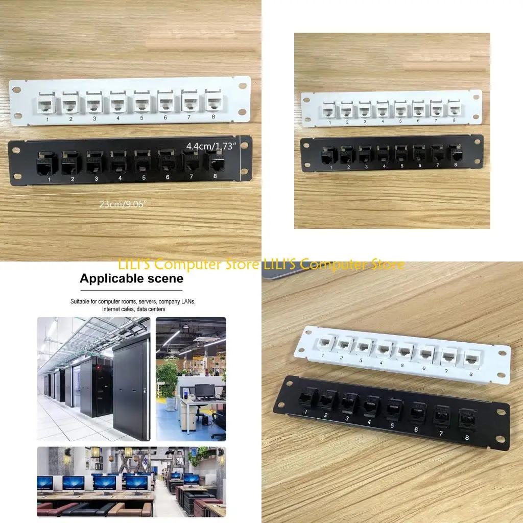 

A52B 8-портовая прямая патч-панель CAT5e RJ45 Адаптер сетевого кабеля Keystone