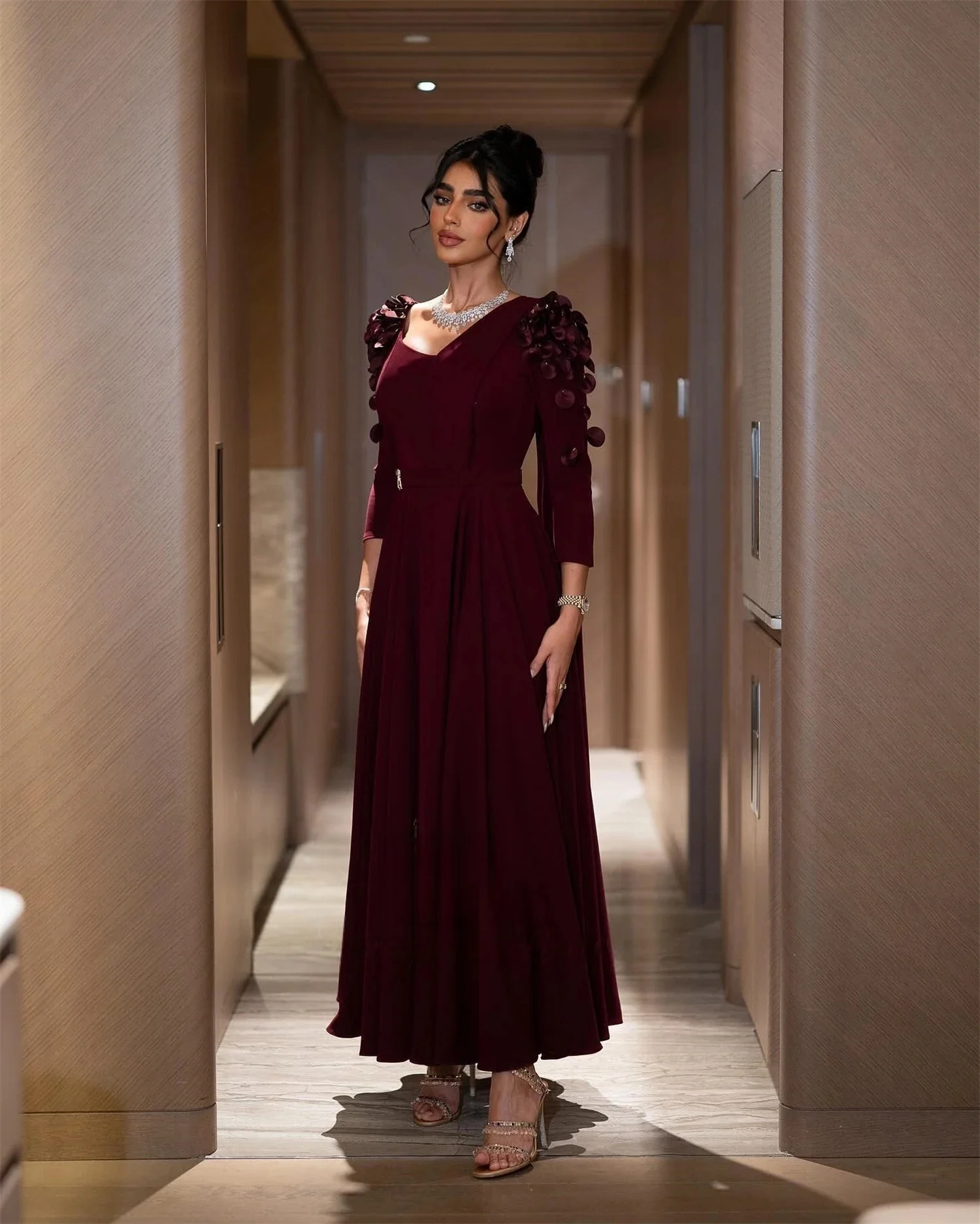 

Цветочное платье с длинными рукавами на заказ Вечерние платья Pastrol Унисекс Джерси Ретро Дубай Саудовская Аравия Израиль Пром по индивидуальному заказу