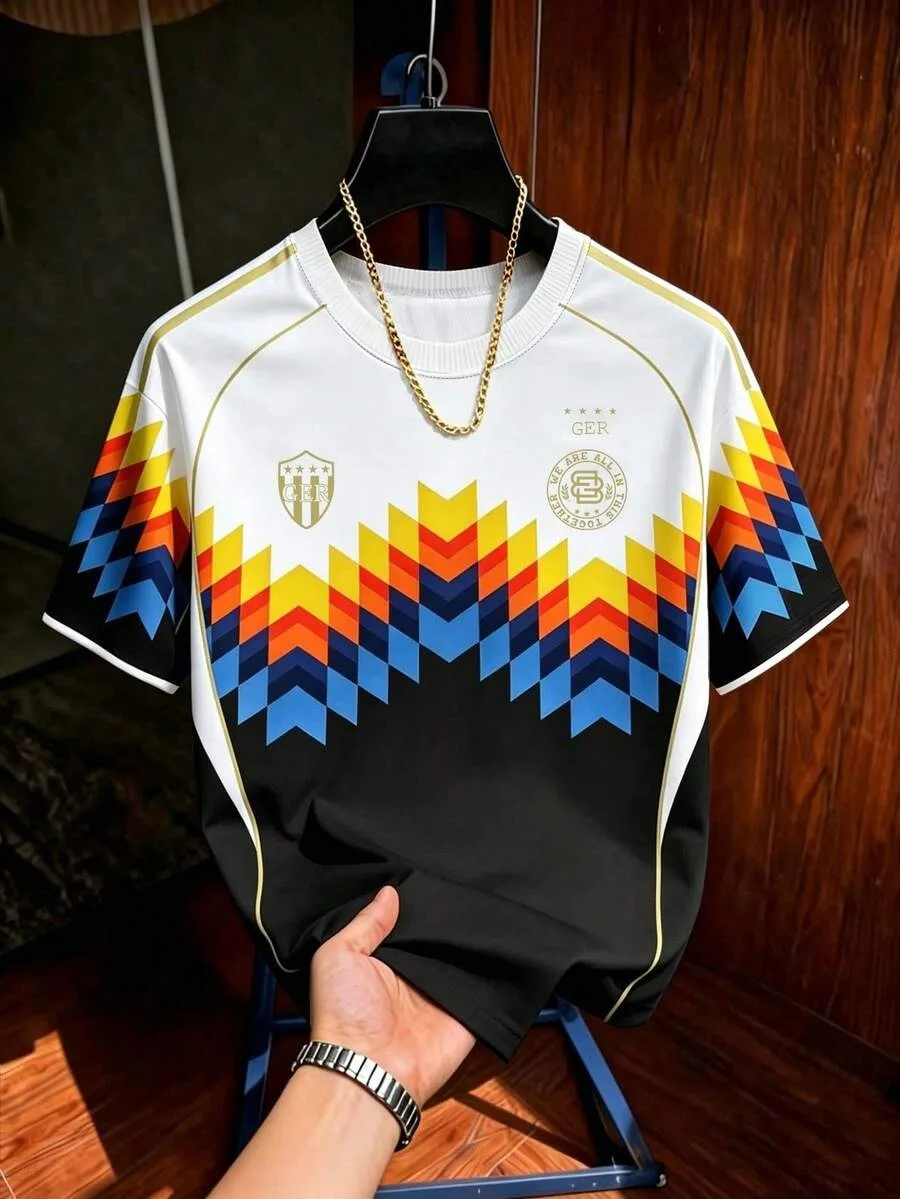 Camiseta de Fútbol para Niños, Argentina, México, Alemania, Jersey de Fútbol con Rayas Aztecas, Transpirable, para Entrenamiento, Deporte, para Hombres y Mujeres