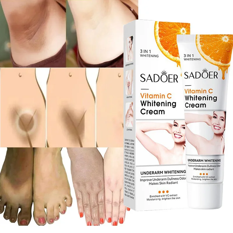 

VitaminC Whitening Cream Lighten Melanin Crotch Armpit Knee Body Underarm Brighten Cream Moisturizing Body Skin Care