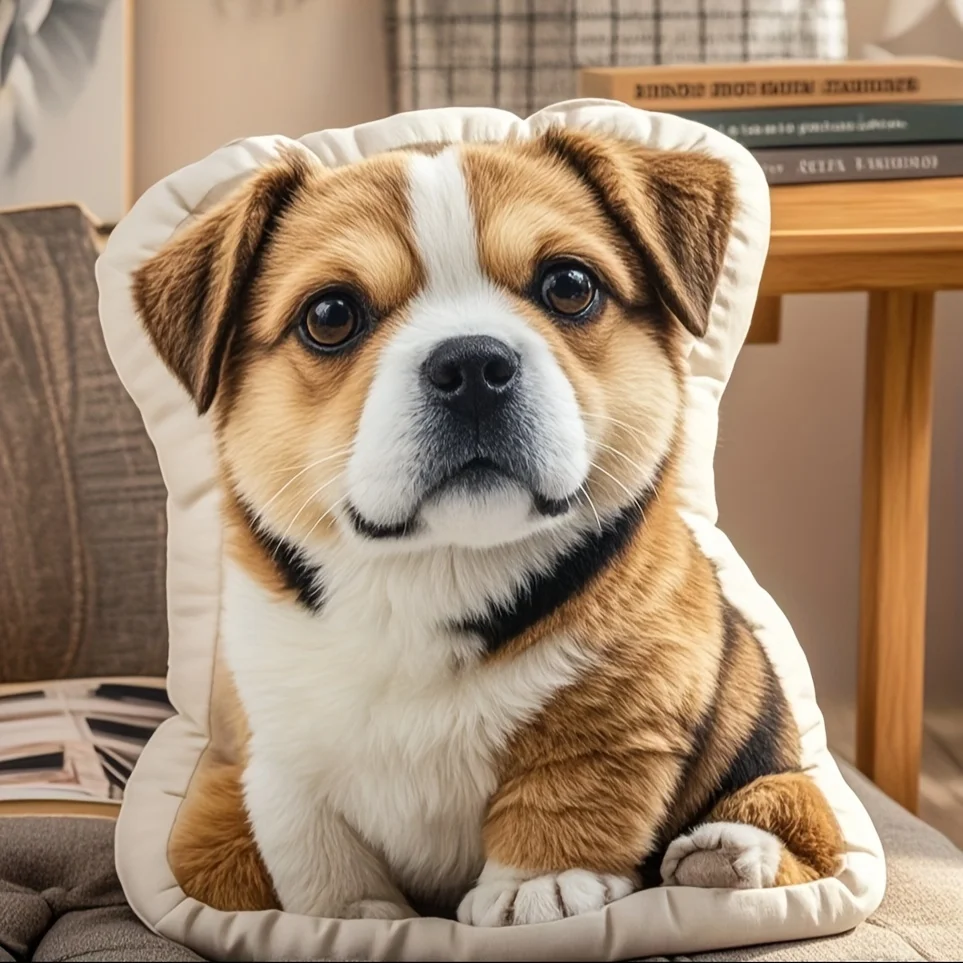 Fantastical charm, customized pet photos, plush pillows, personalized cat, dog, rabbit and other animal shapes, perfect gifts fo