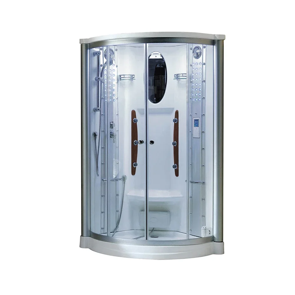 Steam Room Shower 1060 X 1060mm One Person Use Corner Enclosure Home Bath Design With Foot Massage