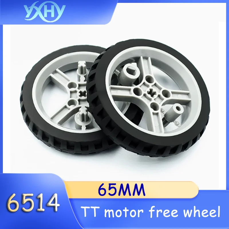 

10PCS 6514 TT motor free wheel cross shaft robot intelligent trolley narrow wheel 65mm motor line patrol