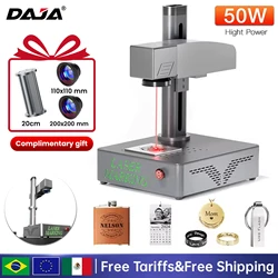 DAJA S4 50W Fiber Laser Marking Machine Metal Nameplate Engraver for Jewelry StainlessSteel Portable Engraving IndustrialDesktop