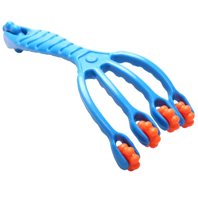 

AA47 2X Blue 4 Finger Massager Rolling Plastic Body Massager Relieve Fatigue To Buttock Hip Head Leg