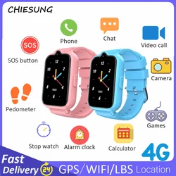 Reloj inteligente LT41 4G para niños, dispositivo con GPS, WIFI, videollamada, SOS, IP67, resistente al agua, cámara