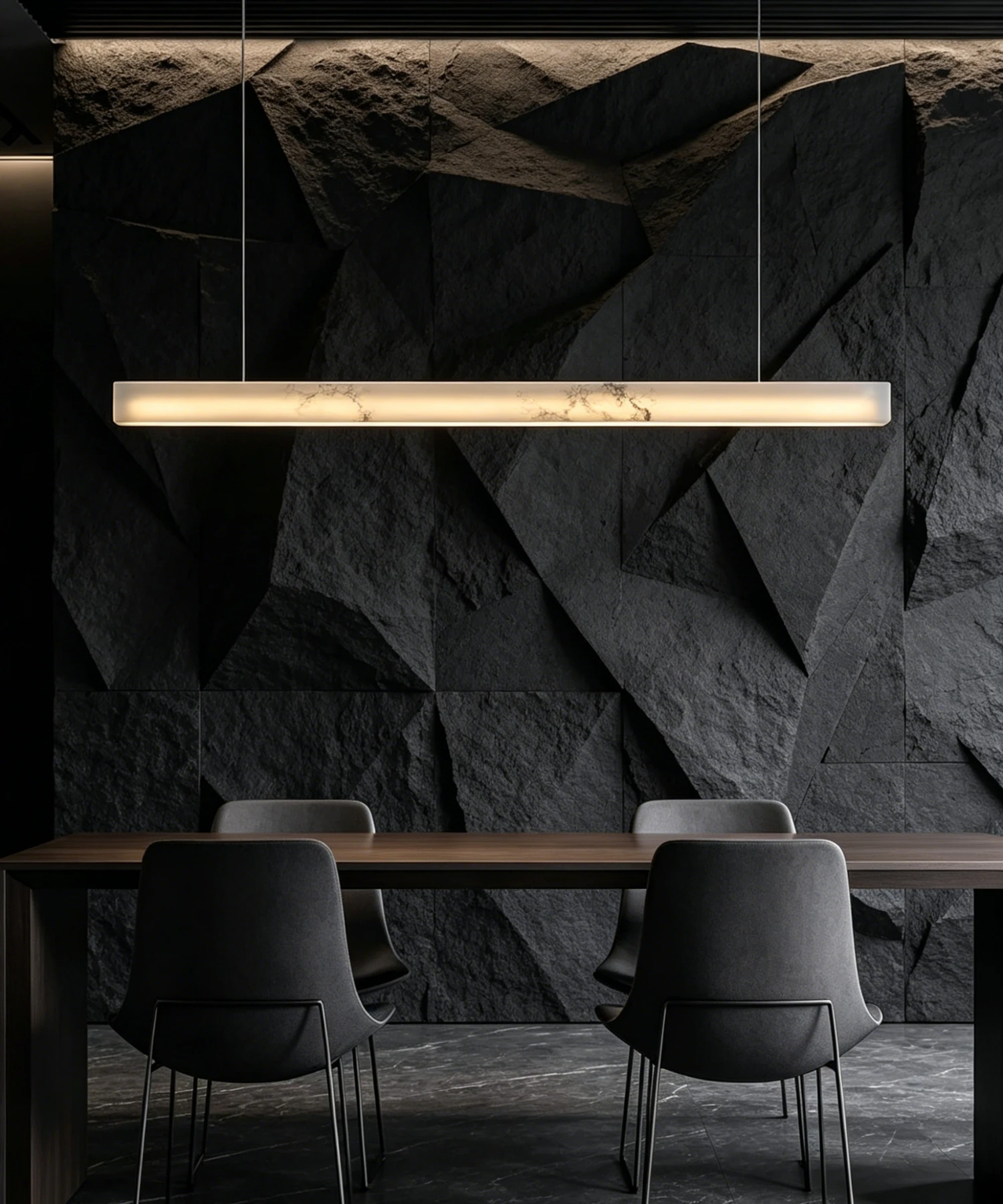 Modern Natural Marble Led Hanging Lamp Dimmable Chandelier White Alabaster Pendant Light For Dining Living Room Home