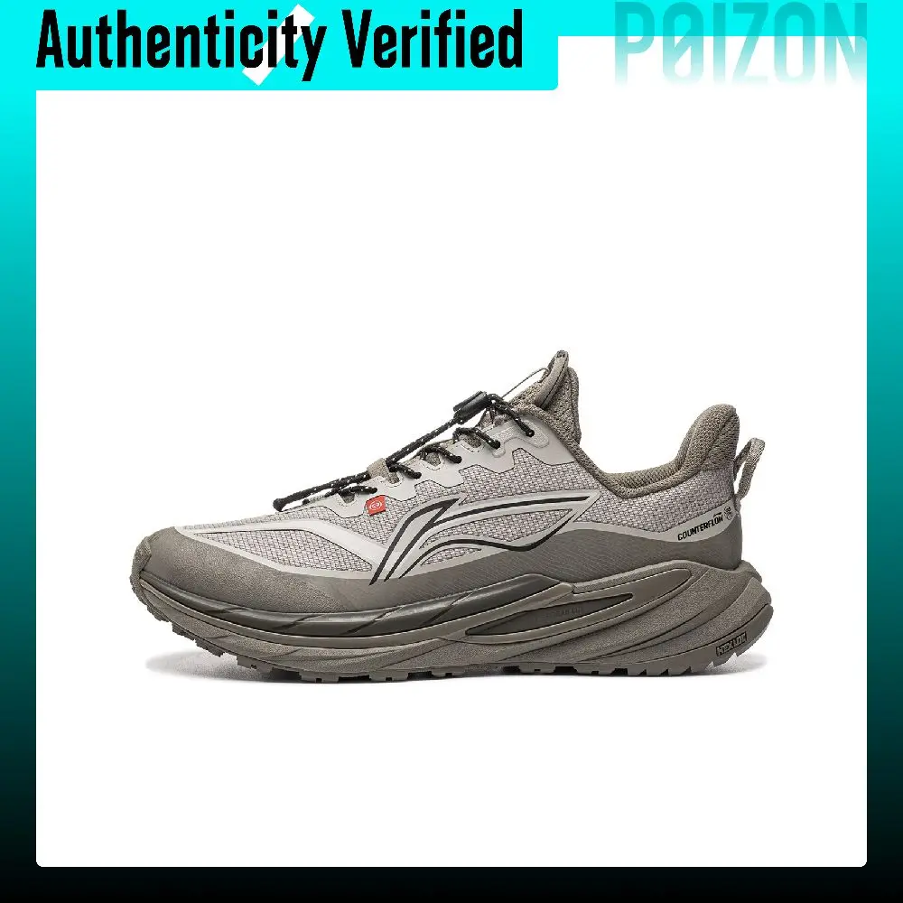 Li-Ning Outdoor CF Yijie 3 Outdoor Shoes Women's Low-top Gray Black Red Color Block AHCW072-8