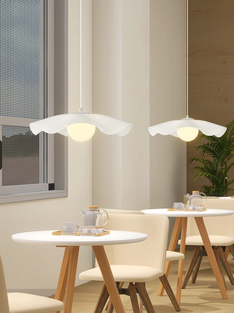 Dining room chandelier simple modern Nordic dining room tearoom bedroom B&B cream lamps