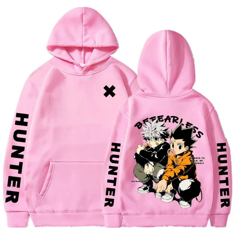 Hunter X Hunter Japan Anime Men Women Hoodies Killua Zoldyck Gon Harajuku Unisex Pullover Casual Plus Size Sweatshirt Streetwear