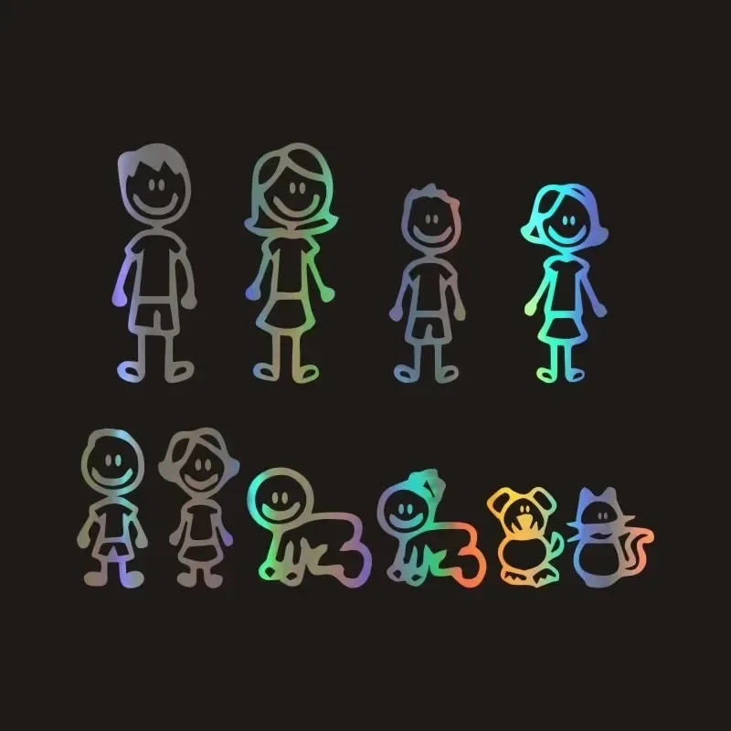Car Stickers Interesting Family Covering The Body of Fashion Styling Cartoon Creativity Personality Vinyl Decals