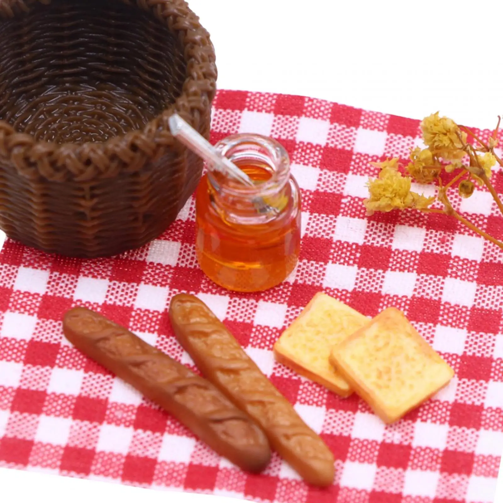 Poppenhuis Accessoires Decor 1/12 Miniatuur Voedsel Food Foto Rekwisieten Miniatuur Poppenhuis Brood Mand Kits Poppenhuis Spelen Voedsel