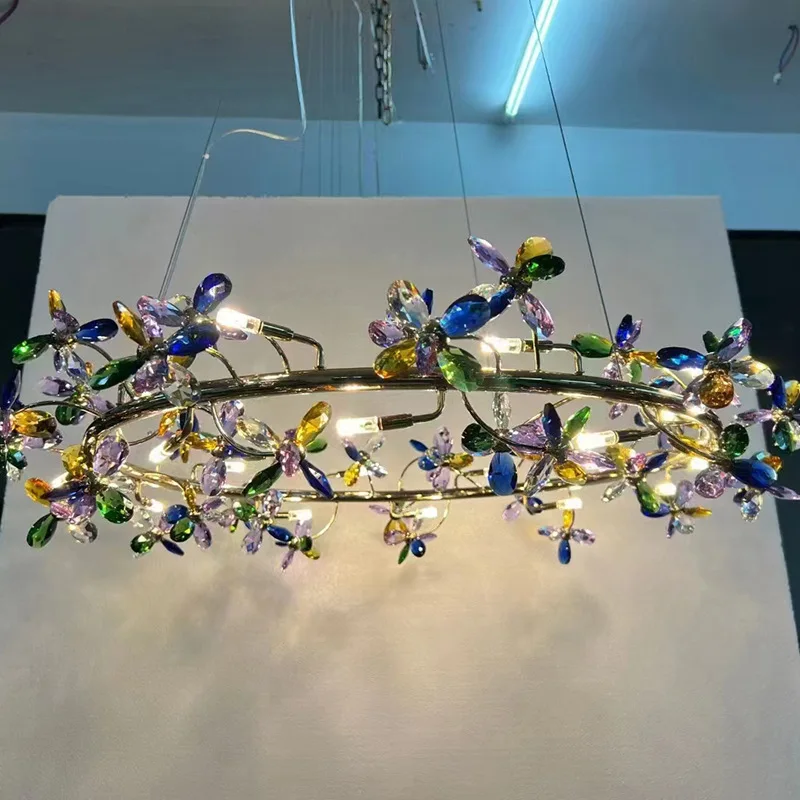 Cross-Border Chandelier Bedside French Bedroom Lamp Hotel Lighting Living Room Dining Room Lamp Pastoral Style Garland