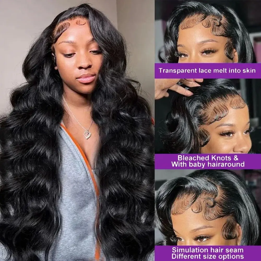 30 Inch Loose Body Wave High Density 13x6 Hd Lace Frontal Wigs 100% Brazilian Choice Black Human Hair Cheap On Sale Clearance