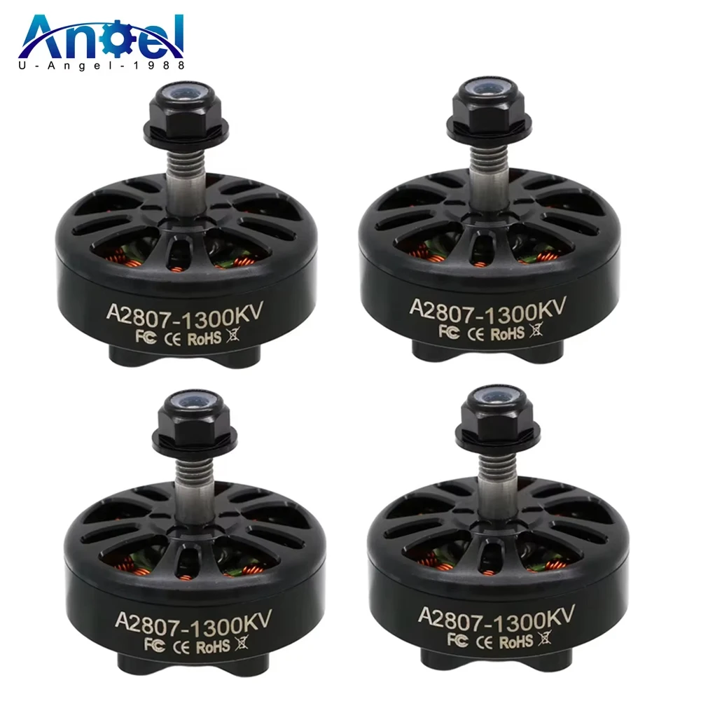 4pcs/lot UAngel A2807 KV1300 6S/ 1500KV 5S/ 1700KV 4S Brushless CW Motor For 7inch Long Range FPV Freestyle Drone Accessories