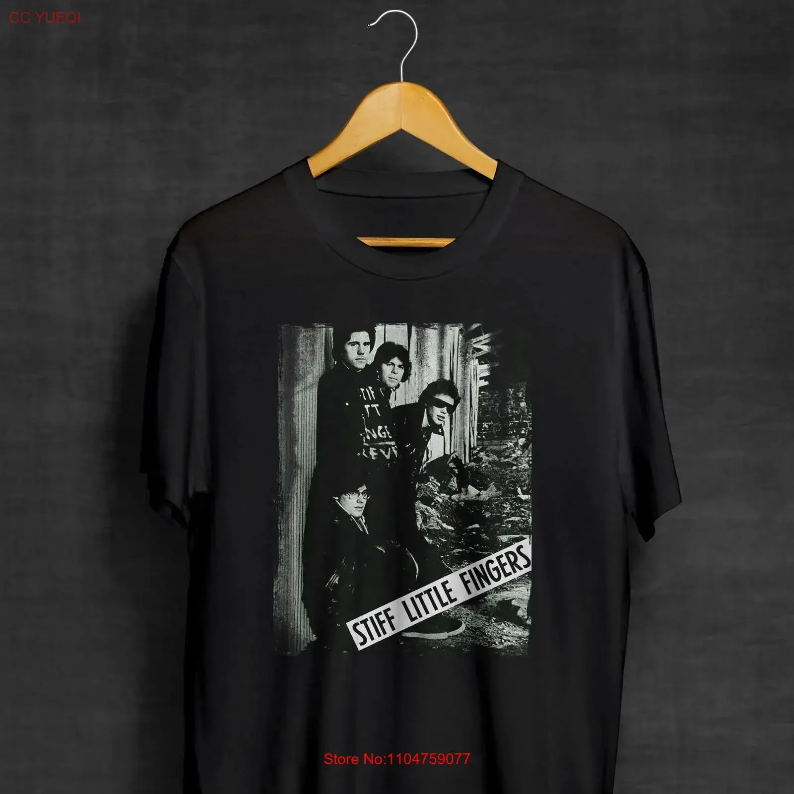 Stiff Little Fingers Black T Shirt SLF Band Punk Rock vintage Washed Breathable Versatile fashion Top For Everyday Wear Stylish