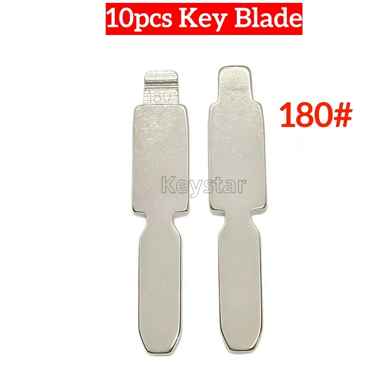 

keystar 10pcs NE78 Car Key Blade 180# Flip Remote Blank Remote Metal Key Blade for Peugeot 406 2001-2006 607 Replacement Blade