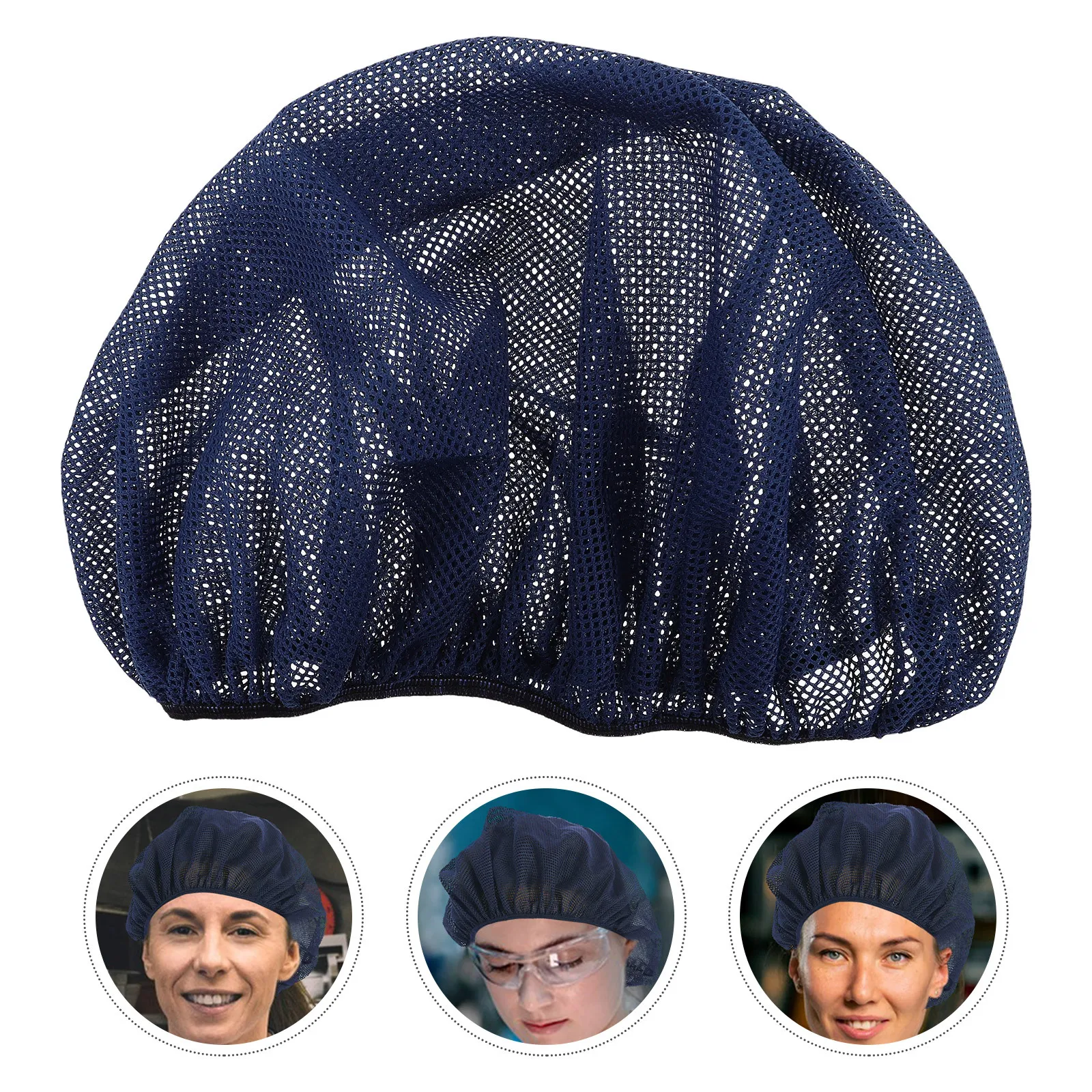 6Pcs Chef Kitchen Work Caps Mesh Breathable Cooking Hair Nets Lightweight Comfortable Hair Covers for Food Service Catering