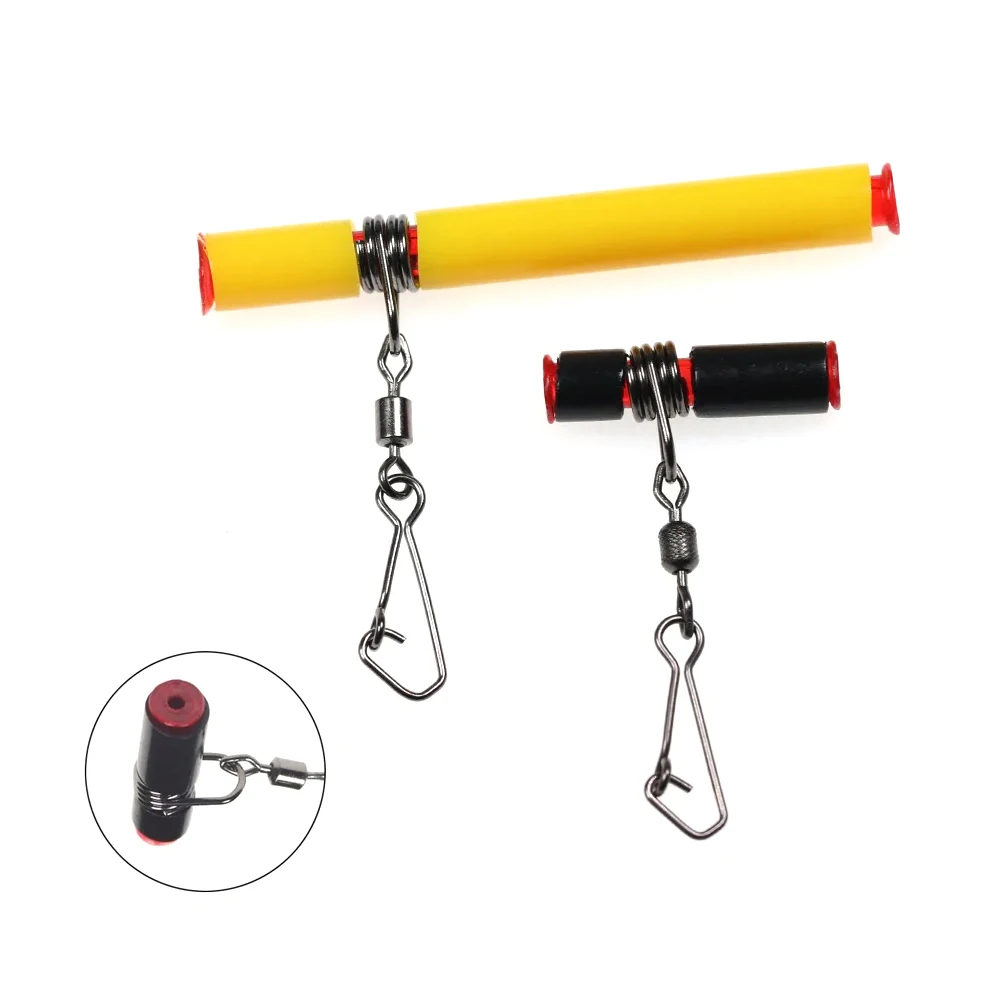 10PCS 20PCS Black Plastic Head Swivel Sea Fishing Balance Strong Snap String Hooks Bracket Anti-winding Tackle Sinker Slides