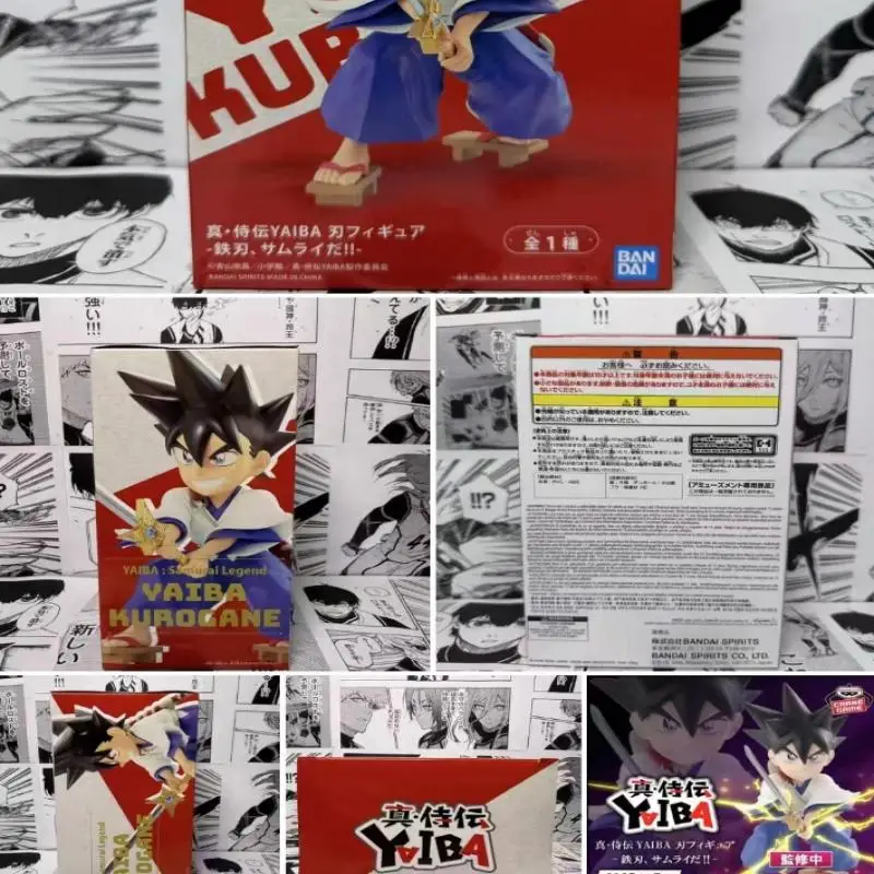 

Подлинная Bandai Namco Banpresto Shin Samurai Den Yaiba Kurogane Yaiba 16 см, новая и нераспечатанная фигурка из ПВХ, модель коллекционера, игрушка в подарок