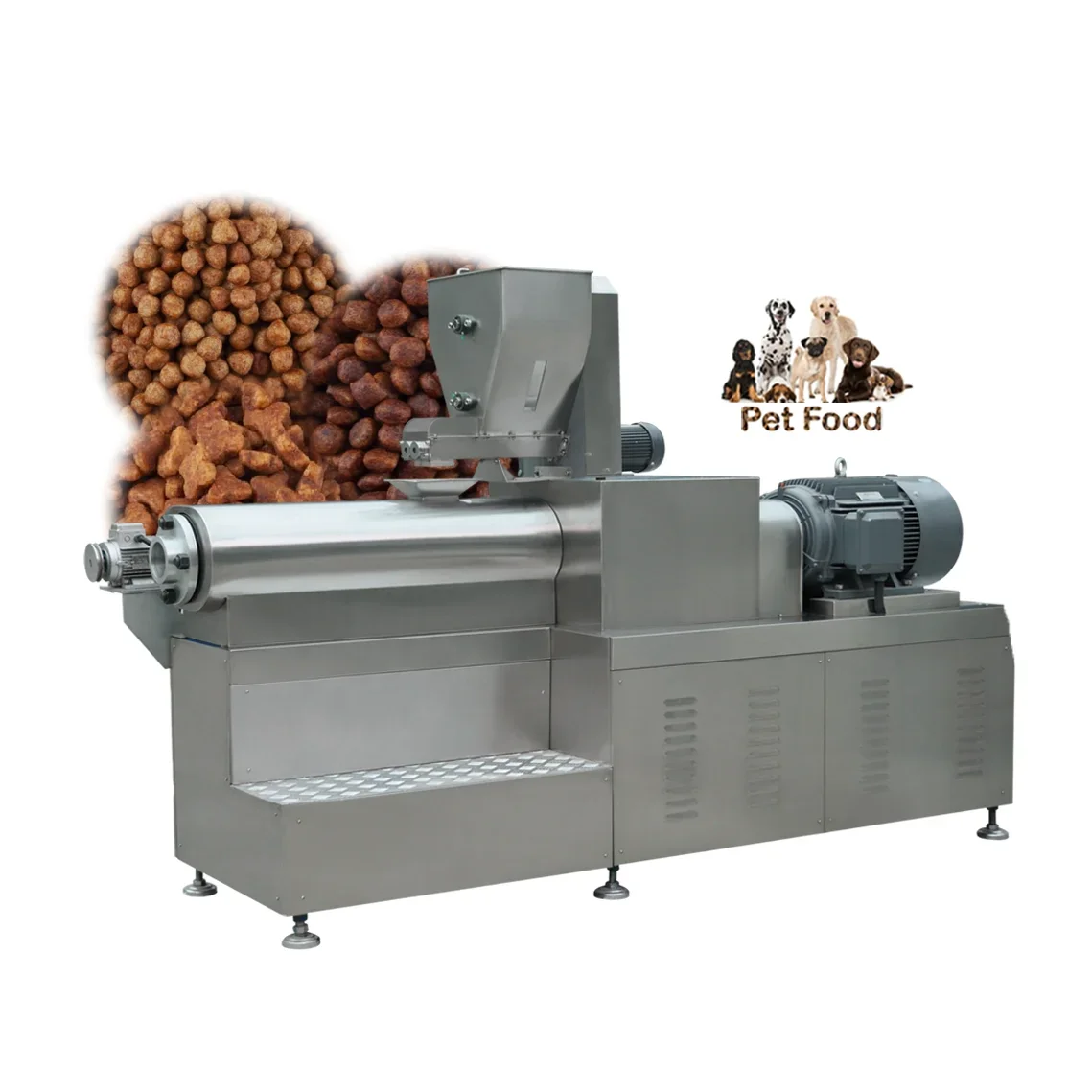 120~150 Kg/h Hot Popular Pet Cat Dog Food Production Line Fully Automatic Dry Pet Food Processing Machine
