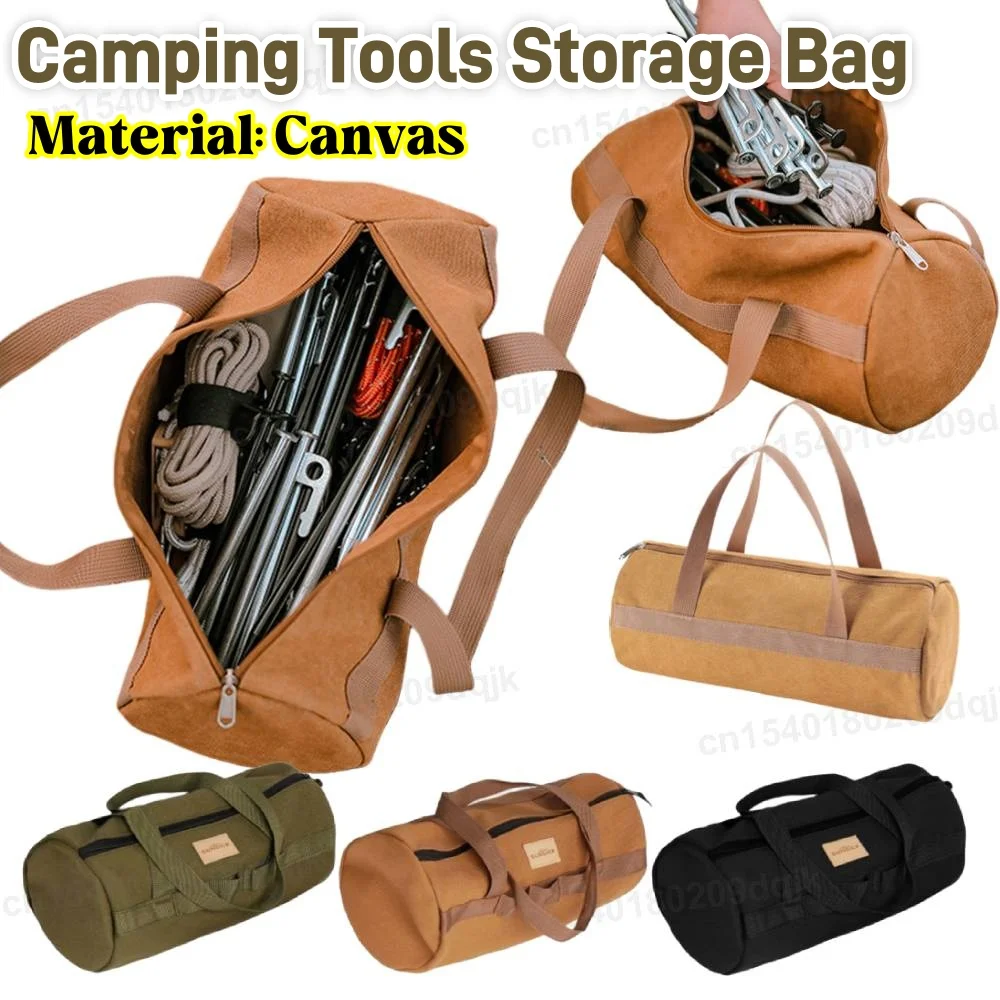 Camping Zylinder Handheld Lagerung Tasche Große Kapazität Verdickt Camping Zelt Peg Tasche Kleinigkeiten Lagerung Tasche Werkzeug Tasche