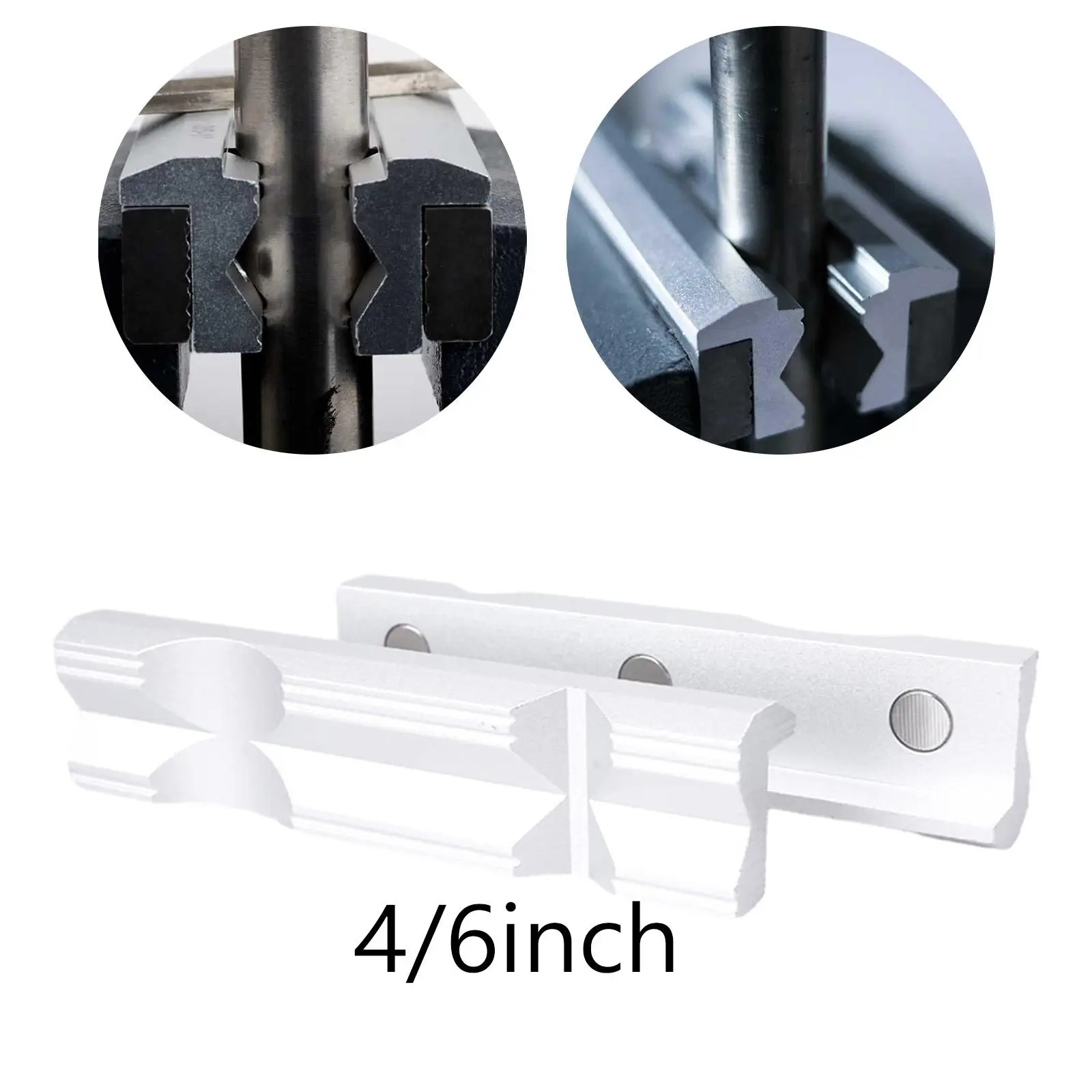 2x Vice Jaw Pad Clamp Flat or Round Protectors Aluminum Alloy Multi-purpose Hard Jaw Fixture CNC Milling Vise Vise Jaw Pad Cover