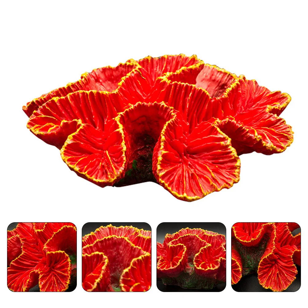 

1Pcs Fish Tank Lifelike Red Coral Resin Decoration Creative Aquarium Landscape Coral Micro Landscape Adornment Desktop Fish Tank