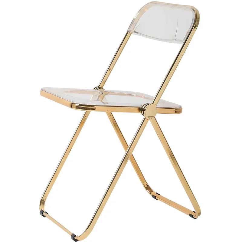 

Dining chair transparent stool fashion Internet celebrity photo clothing store makeup folding chair