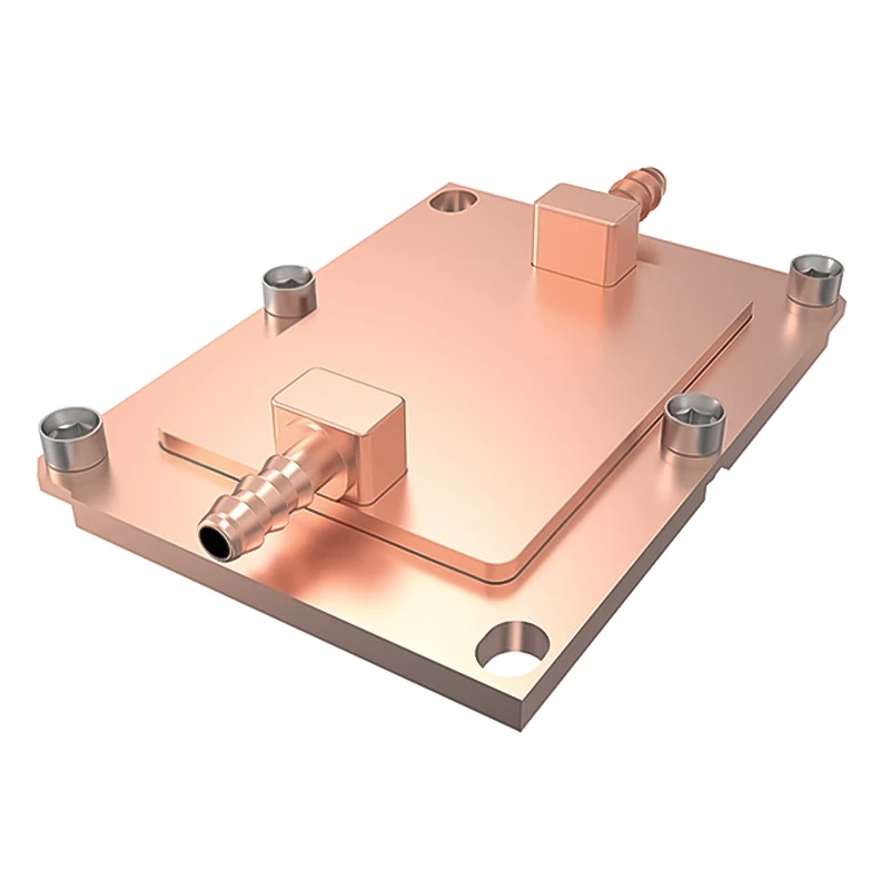 Factory OEM Customized CPU Water Cooler for Server with 400W Fanless Pure Copper Heatsink for 1U 2U 4U Rack System