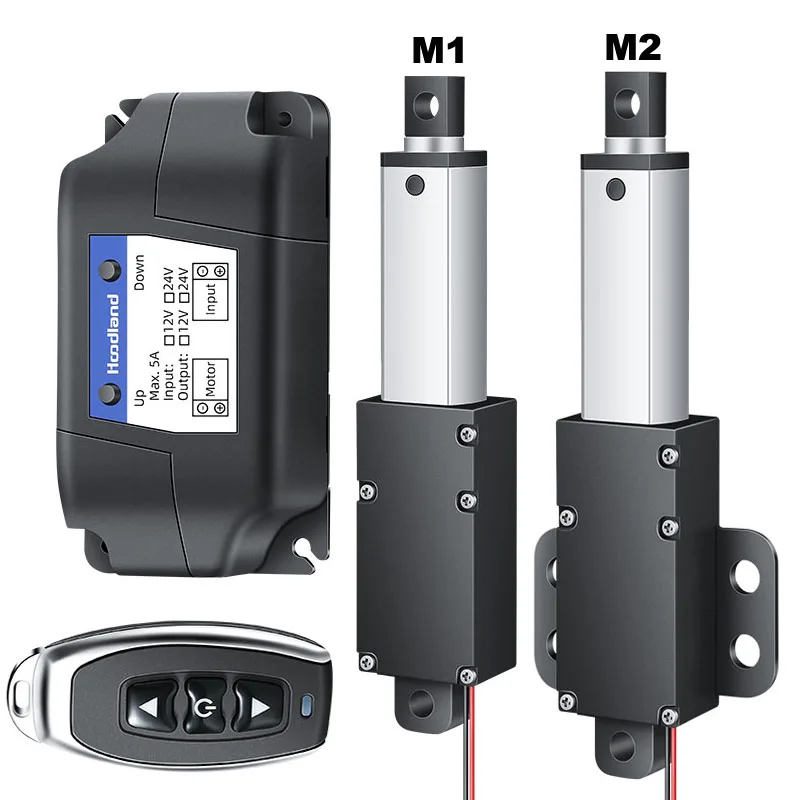 

12V 24VDC Robotic Linear Actuator 3000rpm Small Electric Motor Controller Cabinets 150MM/S Optional Force 33Lbs Window Opener