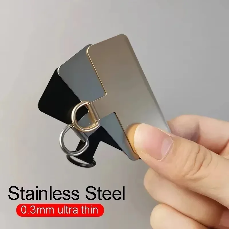 2/4 pçs universal de luxo metal cordão do telefone móvel remendo anti perdido telefone inteligente pendurado corda guia clipes para iphone xiaomi huawei