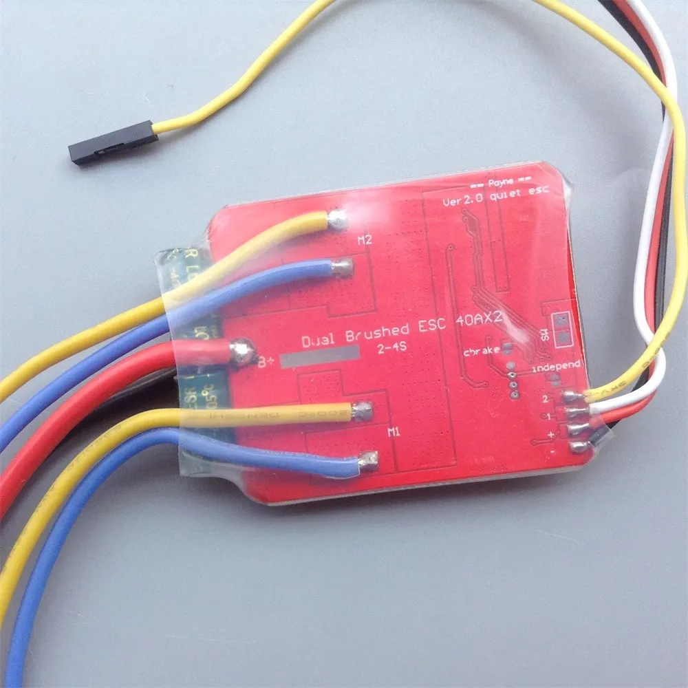 Mute Tweeweg Bidirectioneel Geborsteld ESC 40Ax2 Retrofit Twin Motor Tank Crawler Snelheid Differentieel Boot Hybride Bedieningselementen