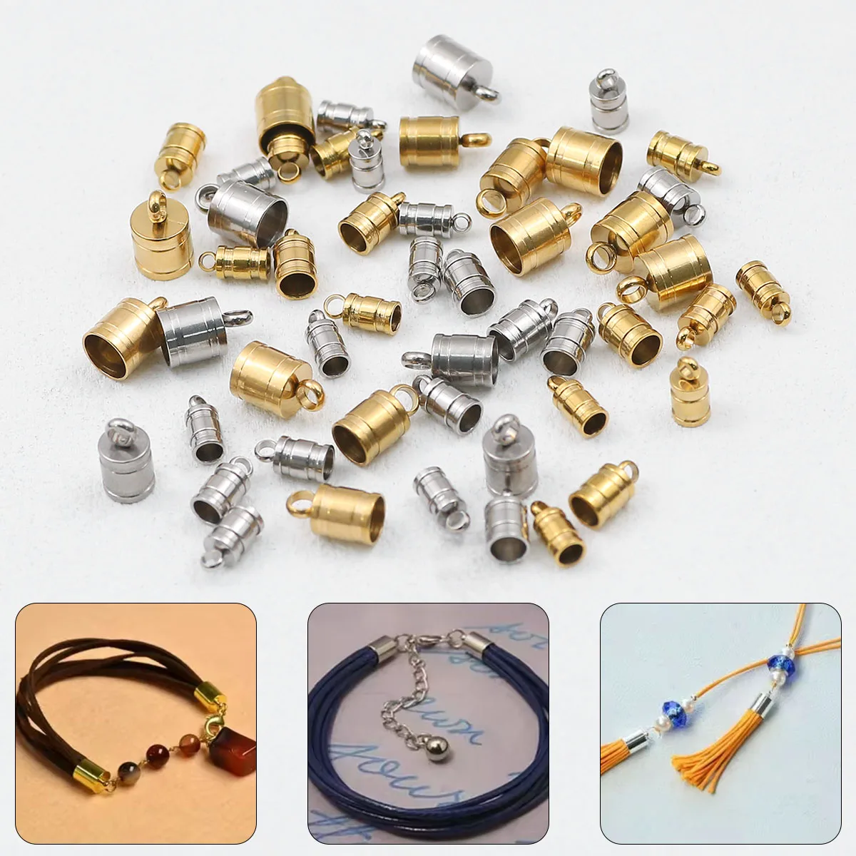 

WLYeeS 20pcs Golden Color Stainless Steel Hang Bucket Shape Pendant For Jewelry Bracelets Necklace Making DIY Accessories