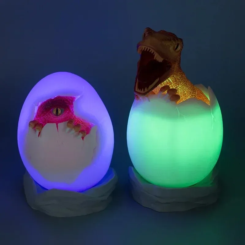 Dinosaur Egg Night Light para Crianças, Toque ou Controle Remoto, Lâmpada Atmosfera, Luz Ambiente, Novidades, Quarto, Cabeceira, Presente