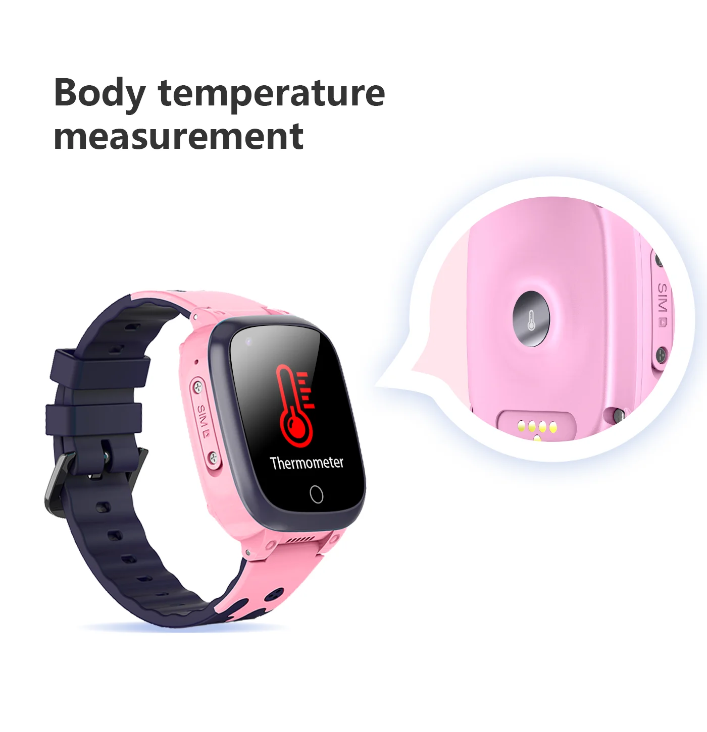 LT25 Body Temperature 4G HD Camera Video Call Kids Smart Watch Waterproof SOS WiFi GPS Global Positioning Child Phone Time Clock