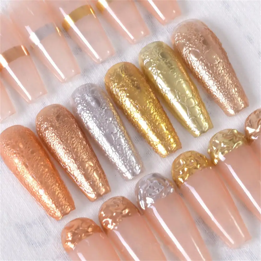 2/4/6PCS Glitter Powder Metallic Effect Nail Manicure Reflective Pigment 6 Color Nail Accessories Nail Art Powder