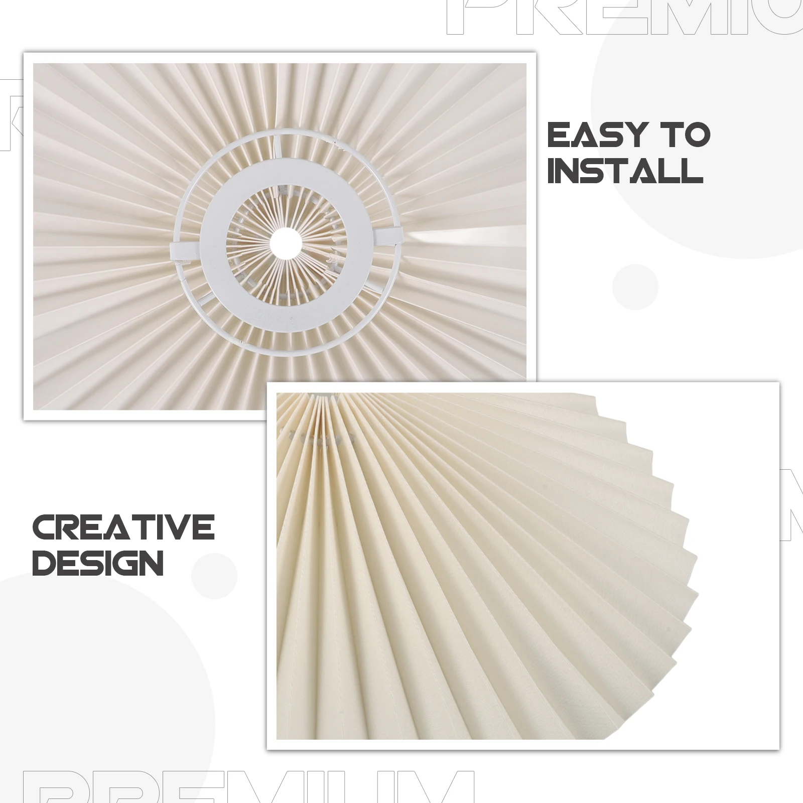 

Umbrella Lampshade 31x16 White Rotatable Pleated Cover for Desk Floor Lamp Bedroom Decor Light Fixture Replacement Shades