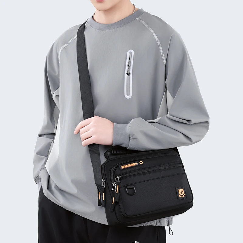 Multi-Pocket Oxford Messenger Bag for Men – Roomy Crossbody Shoulder Pack for Office Travel & Everyday Carry