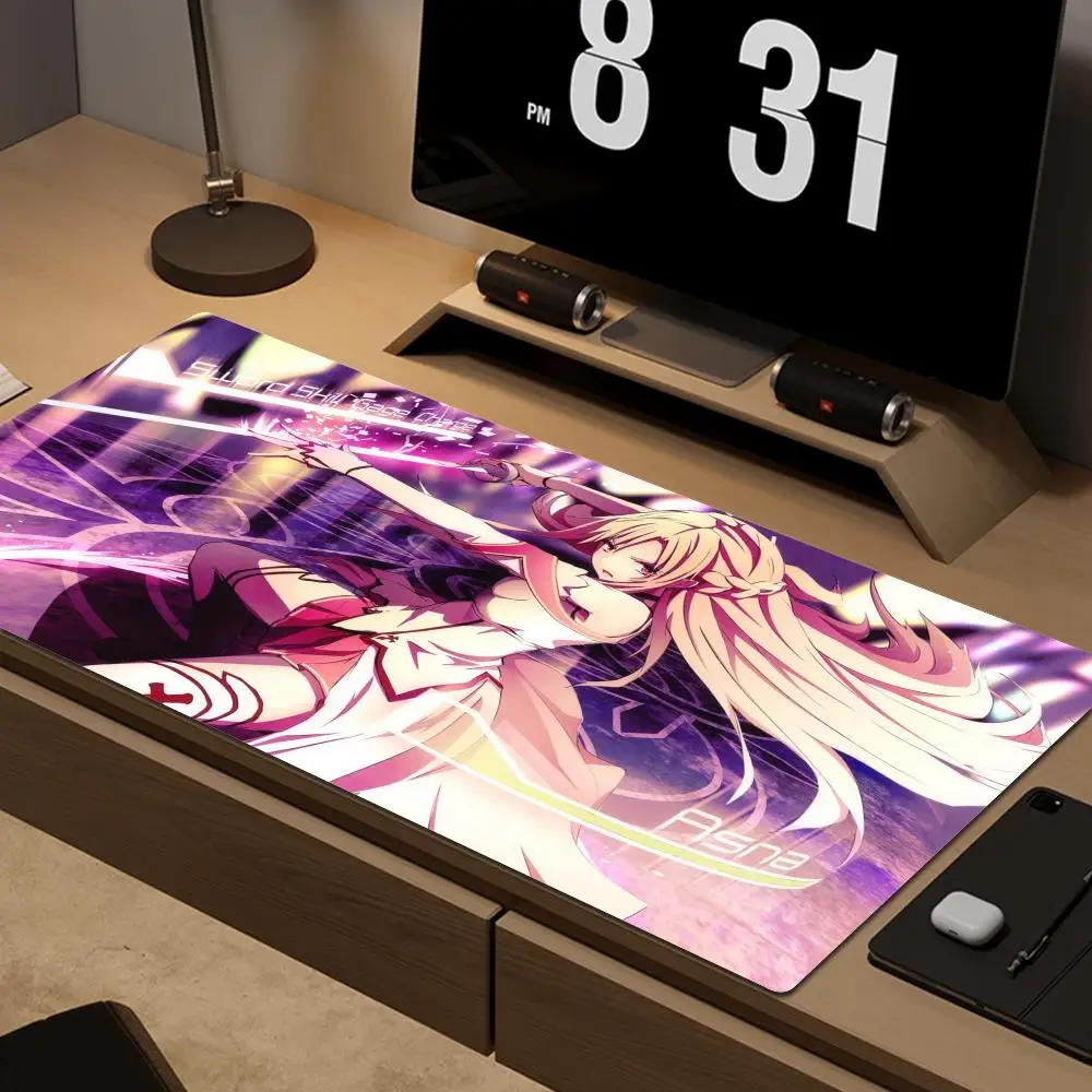 Alfombrilla de ratón Sword Art Online Gaming XL grande nueva HD alfombrillas de ratón XXL alfombra de goma Natural para oficina