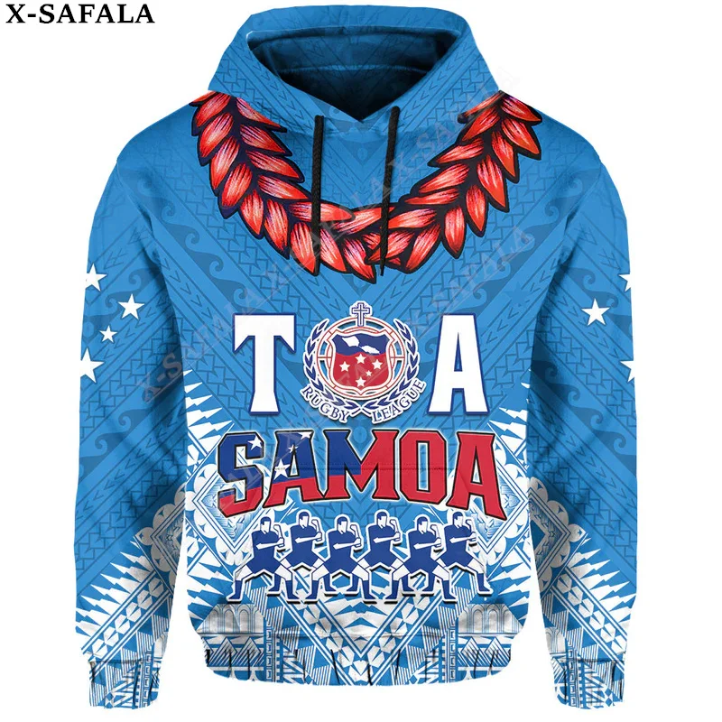 

Samoa Polynesian Lauhala Rugby Flag 3D Print Zipper Hoodie Men Sweatshirt Hooded Jersey Tracksuits Outwear Coat Casual-5